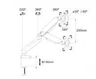ART do monitora L-17GD 10-32" 9 kg Gazowy - 513966 - zdjęcie 3